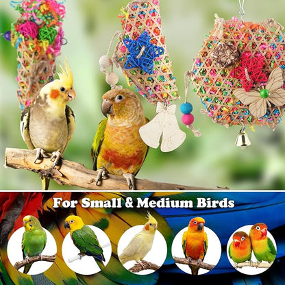 Bird Toys, Parakeet Foraging Toy, Hanging Chewing Toy, Bird Cage Accessories – - Image 5