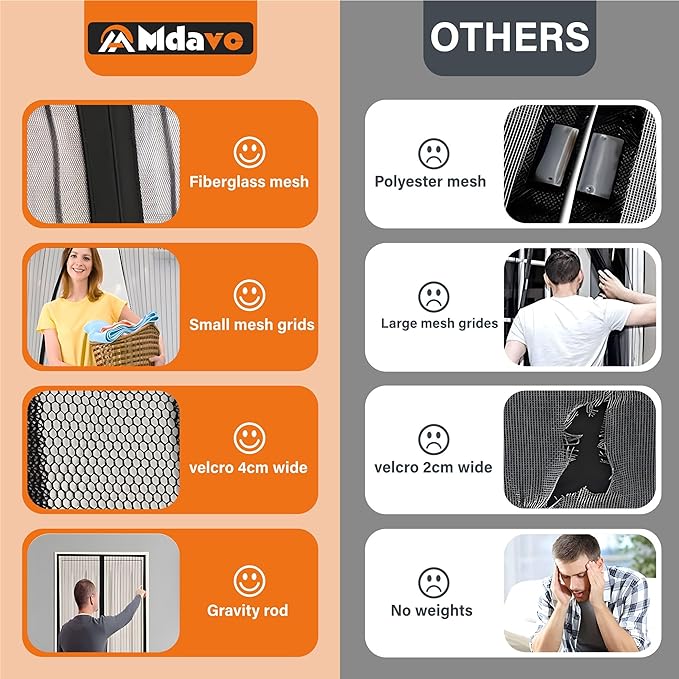 Magnetic Screen Door, Keep Bugs Out, Pet & Kid Friendly，Works - Image 3