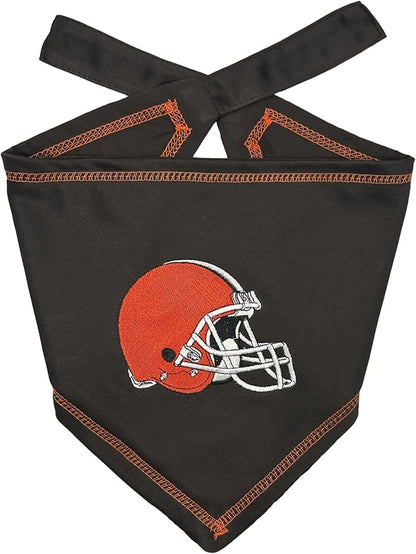 Pets First NFL Cleveland Browns TIE Bandana, Size Large/X-Large. Dog Bandana by PETSFIRST