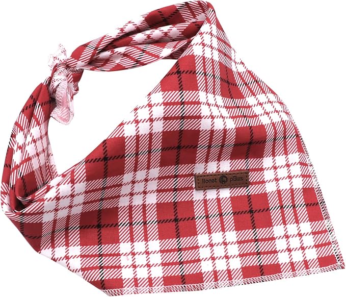 Lionet Paws Christmas Dog Bandana Washable Cotton Handkerchief Scarf Triangle - Image 3