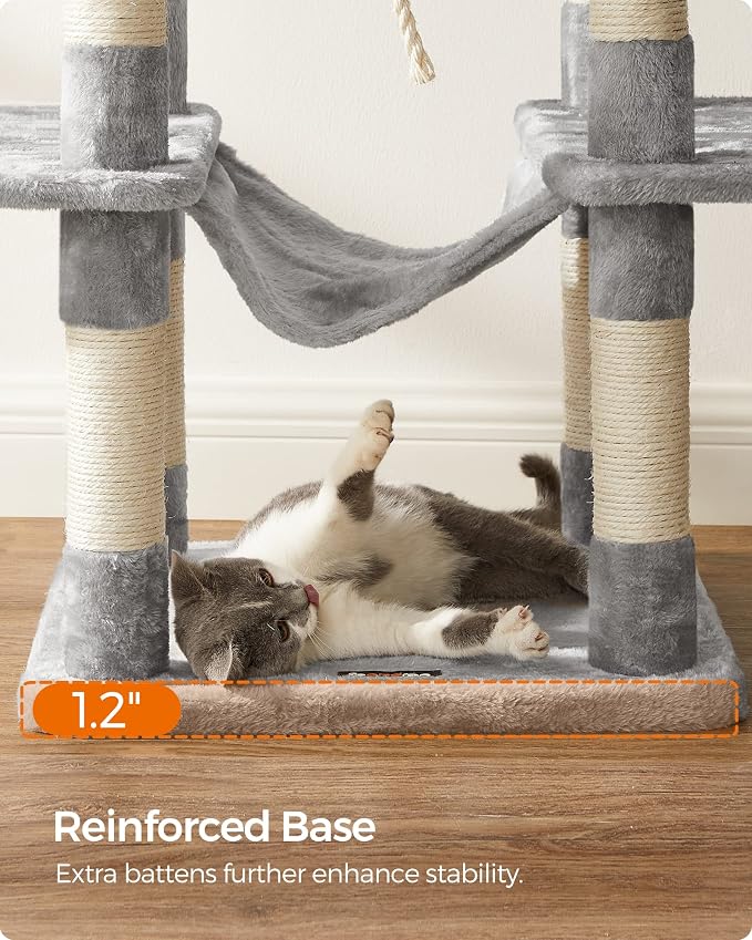 FEANDREA Cat Tree, Large Cat Tower, 64.6 Inches, Cat Activity Center - Image 8