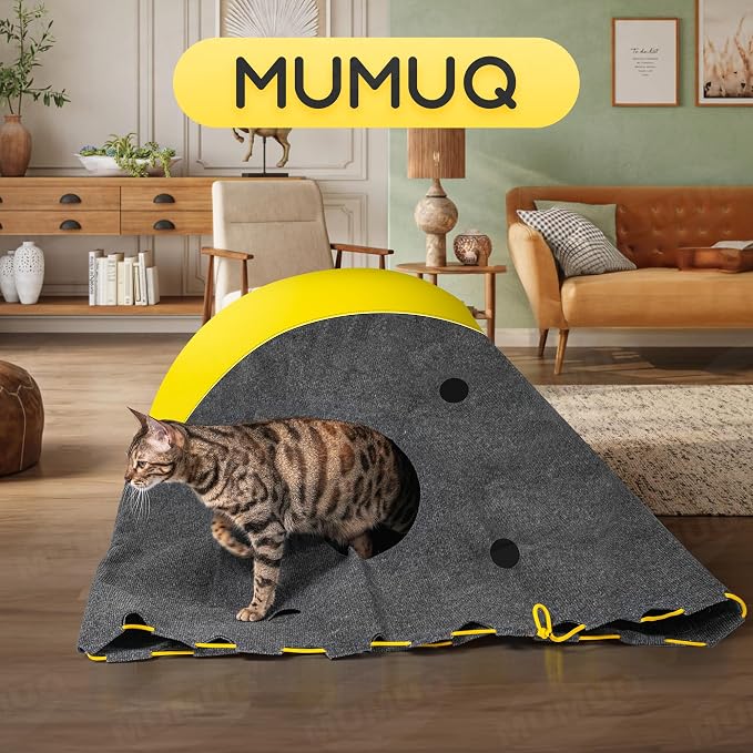 Cat Play Bag Collapsible Cat Activity Center Mat Play Rug Cats Activity - Image 7