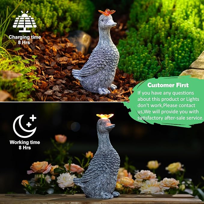 Solar Garden Statue Goose Figurine – Outdoor Decoration - Image 4