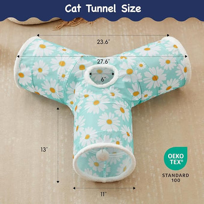 Tempcore Pet Cat Tunnel Tube Cat Toys 3 Way Collapsible, Cat Tunnels - Image 2