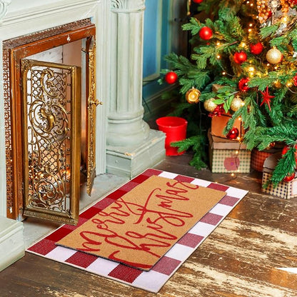 Tinideya 2 Pcs Door Mat Welcome Non Slip Coir Mats Floor Layering Doormats - Image 6