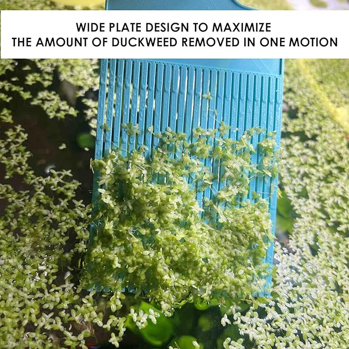 Aquarium Duckweed Removal Tool, 6.5 x 3 inch Floating Plant Comb Spatula - Image 5