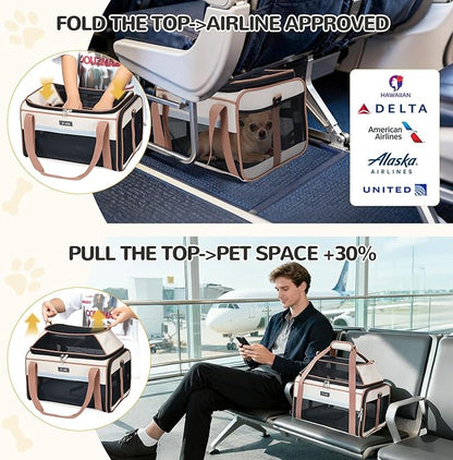 Lekereise Top-Expandable Pet Carrier 17x11x9.5 Inch Alaska Hawaiian Airline - Image 2