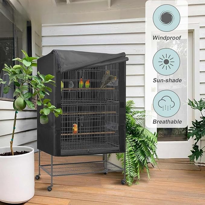 Bird Cage Cover Black Out, Protects Pets Privacy, Comfortable, Breathable - Image 3