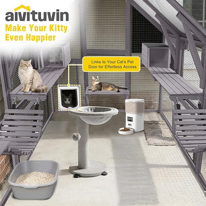 Aivituvin Extra Large Catio Outdoor Cat Enclosure Window Design - Image 3