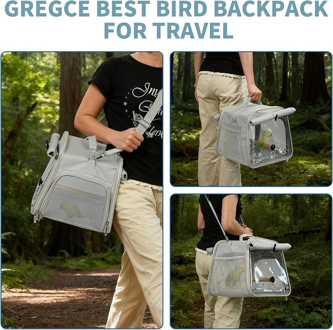Small Bird Carrier Bag, Portable Travel Parrot Parakeet Carrier Cage - Image 7