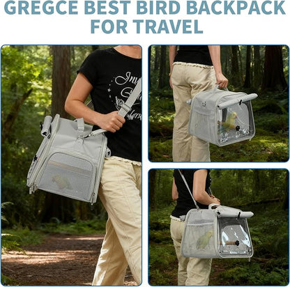 Small Bird Carrier Bag, Portable Travel Parrot Parakeet Carrier Cage - Image 7