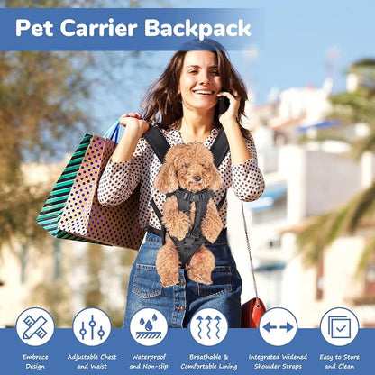 Pet Carrier Backpack, Adjustable Front Dog Carrier, Legs Out Dog Chest Carrier - Image 2