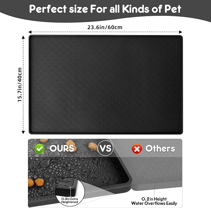 Silicone Dog Dish Mat for Food and Water - Image 2