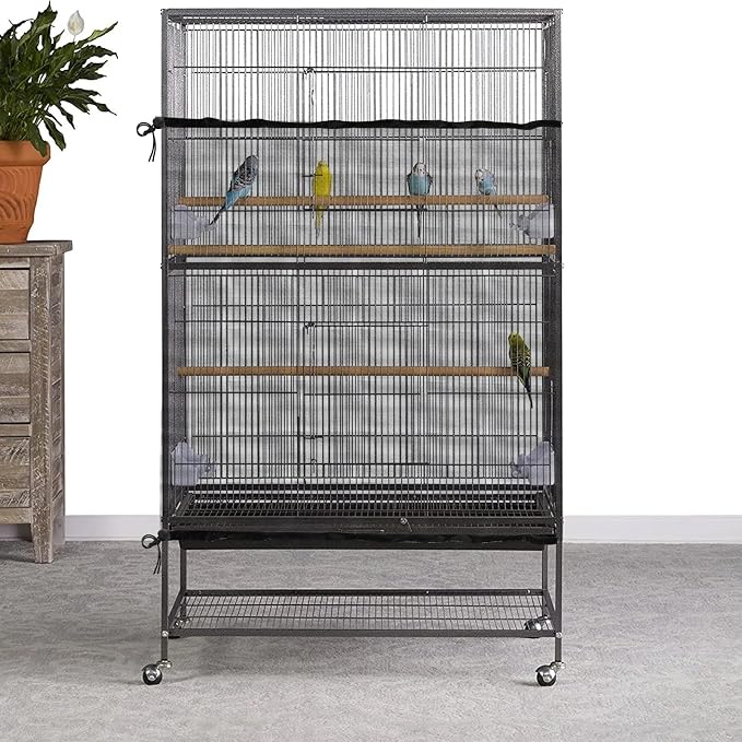 Large Bird Cage Seed Catcher 31 x 118 inches Adjustable Bird Cage Net Cover - Image 7