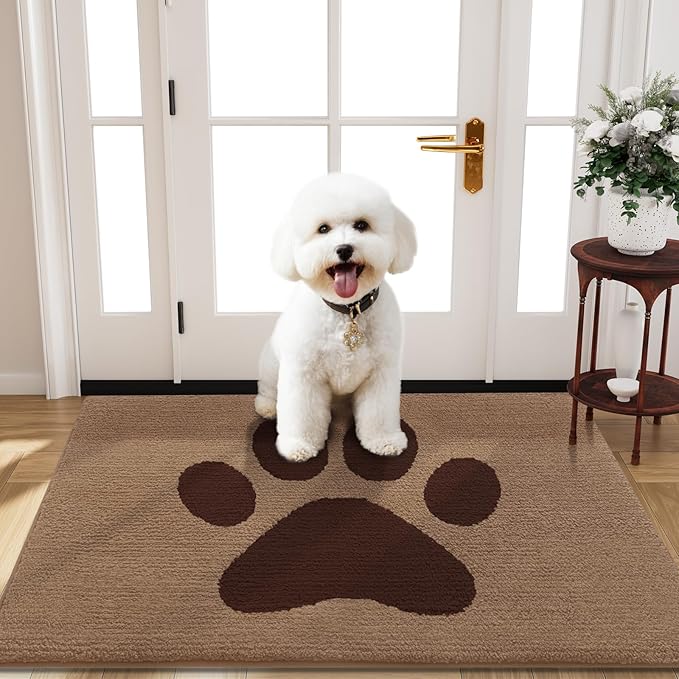 Buganda Dog Door Mat for Muddy Paws, Absorbent Dirt Trapper Non Slip Indoor by Buganda