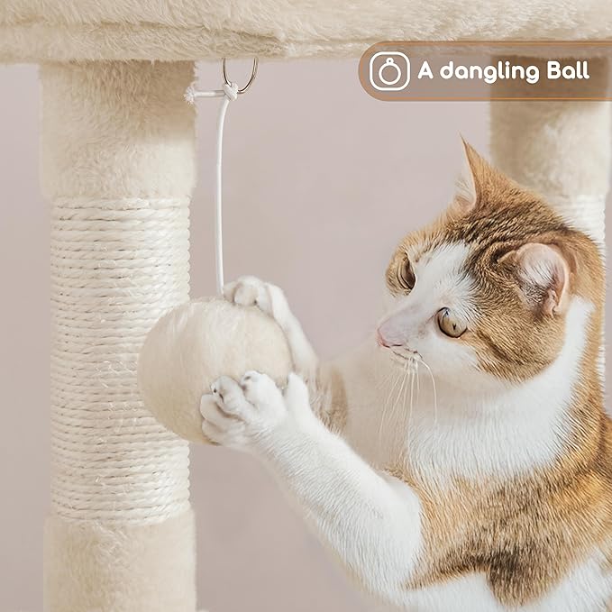 Yaheetech Cat Tree, 42in Play Tower - Image 5