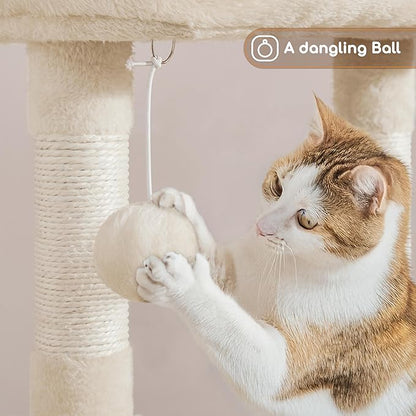 Yaheetech Cat Tree, 42in Play Tower - Image 5
