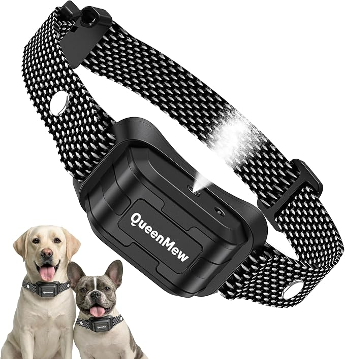 Bark Collar, Dog Bark Collar for Large Medium Small Dogs, Citronella Dog Bark by Queenmew