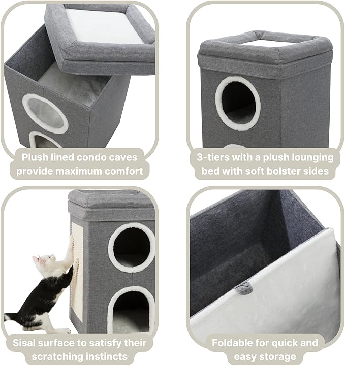 Trixie Saul Cat Condo | 2-Story Condo Tower | Scratching Surface | Foldable - Image 4