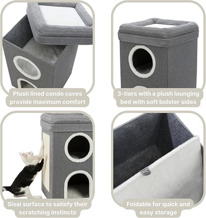 Trixie Saul Cat Condo | 2-Story Condo Tower | Scratching Surface | Foldable - Image 4