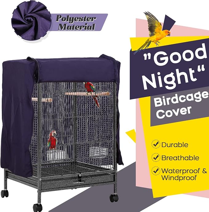 QBLEEV Birdcage Cover, Breathable Night Cover - Image 2