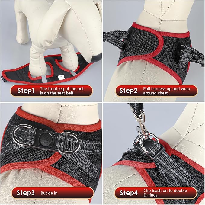 YIMEIS Dog Harness and Leash Set, No Pull Soft Mesh Pet Harness, Reflective - Image 2