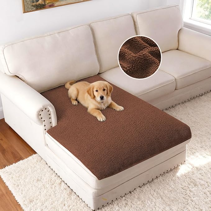 H.VERSAILTEX Non Slip Pet Couch Cover Chenille Dog Bed Protector Thick Soft by HVERSAILTEX