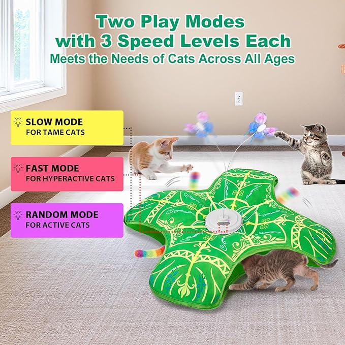 Interactive Cat Toys for Indoor Cats, Rechargeable Touch Activated Hide and - Image 4