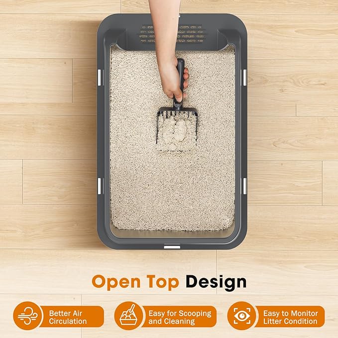 2PACK Stainless Steel Litter Box, Extra Large Litter Boxes - Image 5