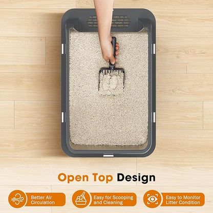 2PACK Stainless Steel Litter Box, Extra Large Litter Boxes - Image 5