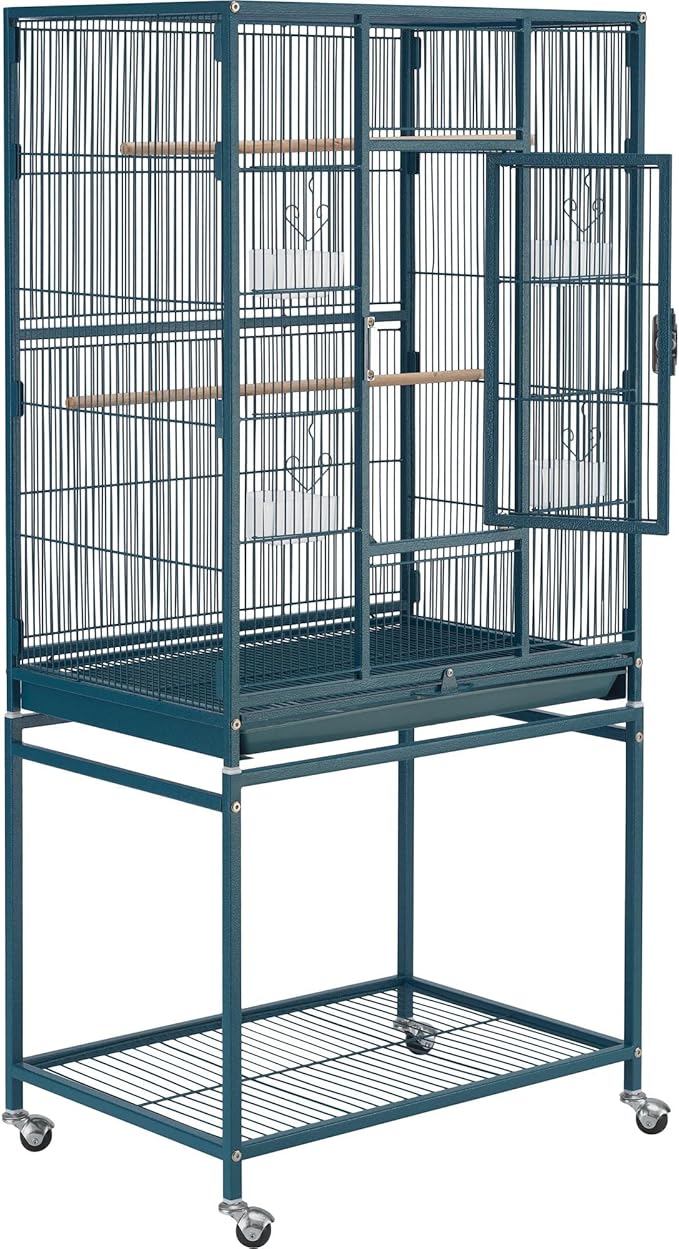 Topeakmart 54'' H Large Bird Cage Parrot Cage w/Stand Bird Cage by Topeakmart