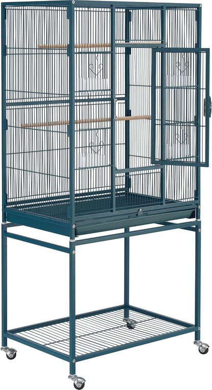 Topeakmart 54'' H Large Bird Cage Parrot Cage w/Stand Bird Cage by Topeakmart