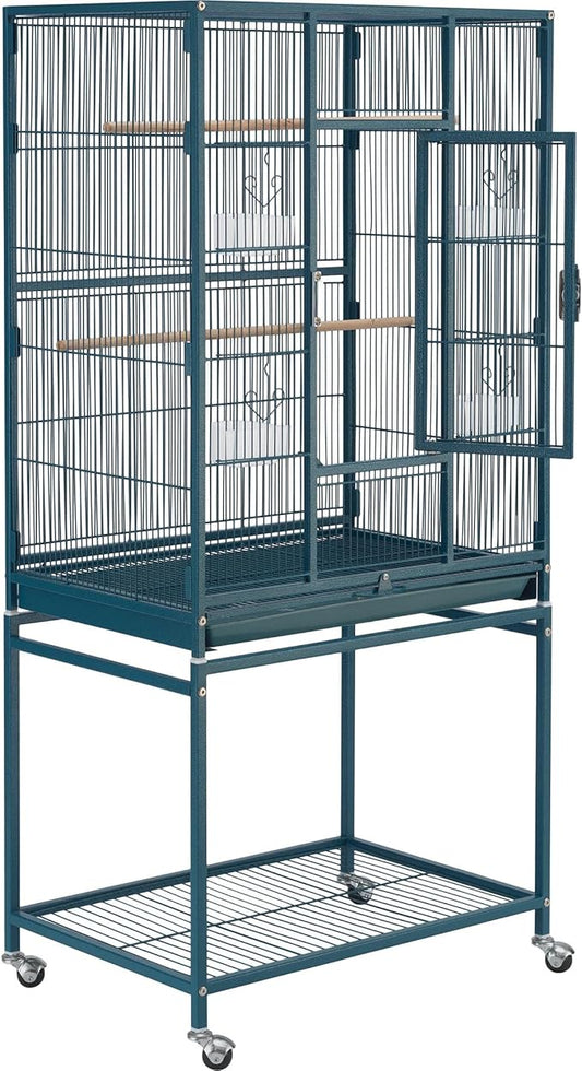 Topeakmart 54'' H Large Bird Cage Parrot Cage w/Stand Bird Cage by Topeakmart