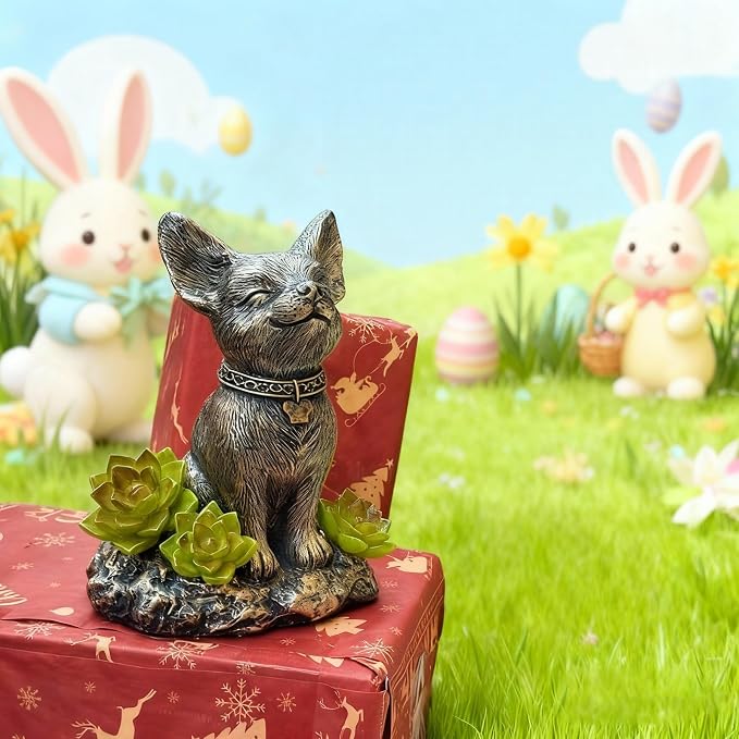 Dog Statue, Solar Garden Statues, Dog Decor - Image 8