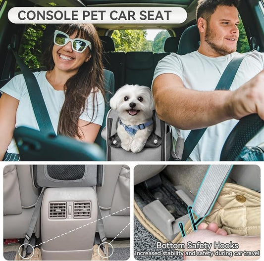 PETSFIT Multipurpose Center Console Dog Car Seat, Airline Approved Dog Car - Image 2