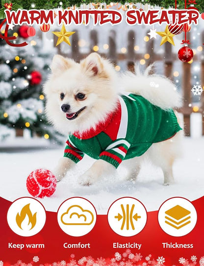 Dog Christmas Sweater, Soft Warm Pet Clothes Coat - Image 4