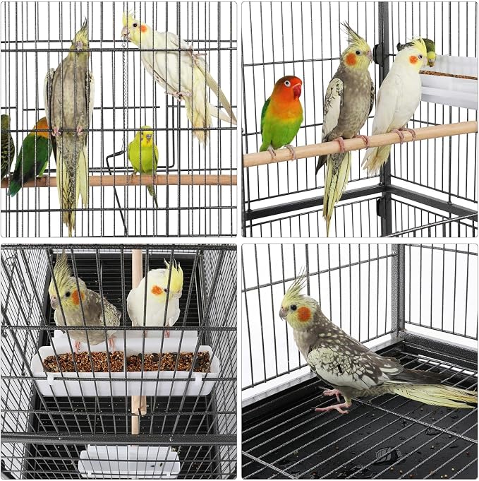 Yaheetech 60.5inch Extra Large Bird Cage Metal Parrot Cage Flight Cage - Image 3