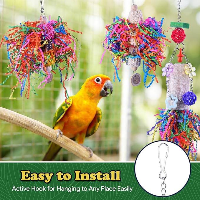 Bird Toys, Parakeet Foraging Toy, Hanging Chewing Toy, Bird Cage Accessories – - Image 6