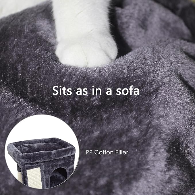 SYANDLVY Small Cat Tree for Indoor Cats Large Adult, Activity Tower - Image 5