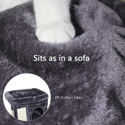 SYANDLVY Small Cat Tree for Indoor Cats Large Adult, Activity Tower - Image 5