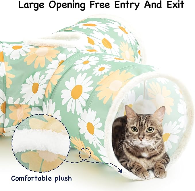 Tempcore Pet Cat Tunnel Tube Cat Toys 3 Way Collapsible, Cat Tunnels - Image 3