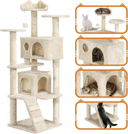 Yaheetech 62in Cat Tree Cat Tower - Image 8