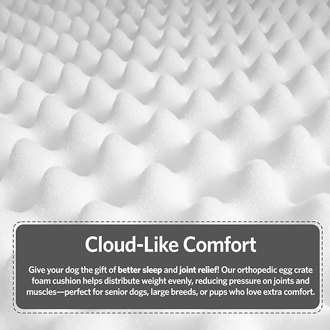 MidWest Homes for Pets Orthoperdic Egg-Crate Nesting Pet Bed w/ Teflon Fabric - Image 6