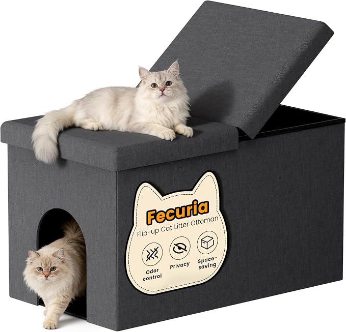 3-in-1 Cat Litter Box Enclosure by Fecuria