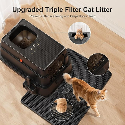 FURTIME Stainless Steel Litter Box - Image 6