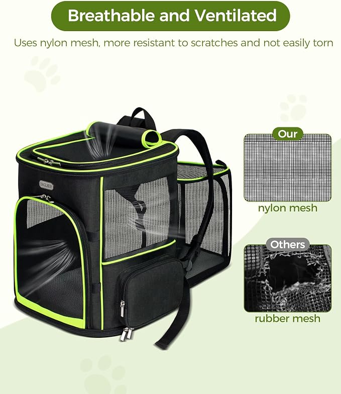 BAGLHER Expandable Cat Carrier Backpacks, Retractable Pet Carrier Backpack - Image 6