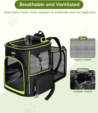 BAGLHER Expandable Cat Carrier Backpacks, Retractable Pet Carrier Backpack - Image 6