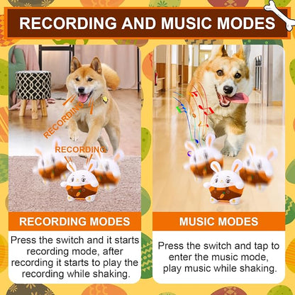 BABORUI Interactive Dog Toys Bunny, Jumping Squeaky Easter Dog Toys - Image 3