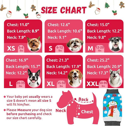 Pet Christmas Dog Sweaters Cute Animal Snowman Printed Puppy Xmas Costumes - Image 6