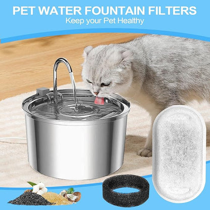 Cat Water Fountain Filter for Stainless Steel 108oz/3.2L& 67oz/2L Automatic Pet - Image 6